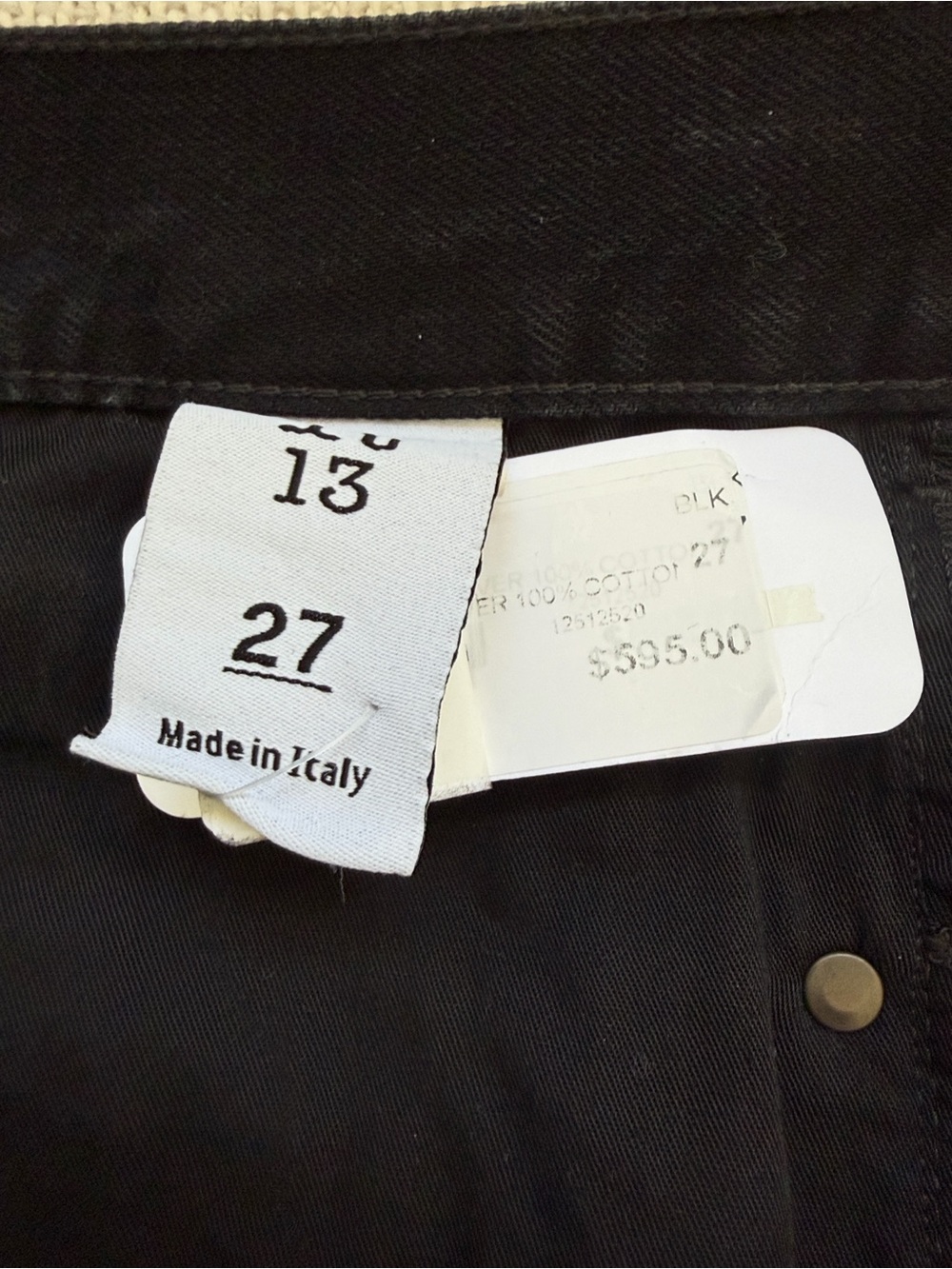 R13 Women’s Black Washed Jeans Crossover - Picture 8 of 8
